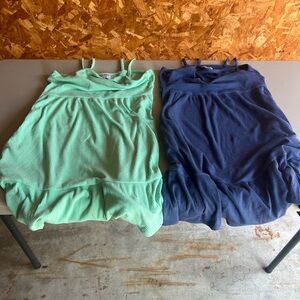 Lot of 2 Old Navy Mint Green Ribbed  Summer Sun Dresses - Youth Size XXL 18